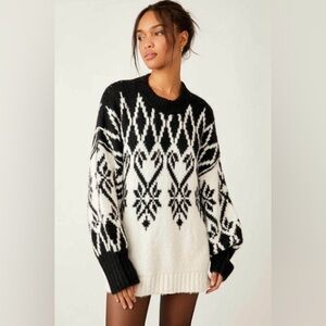 Free People Fireside Patterned Tunic Size XL